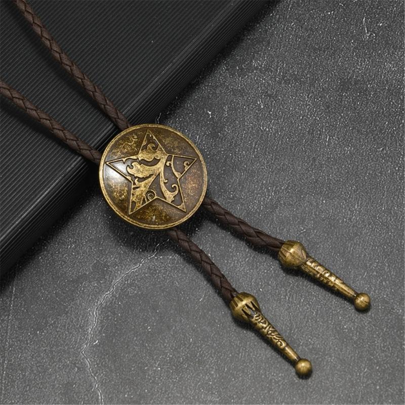 Conventional Herdsman Bolo Tie With Metal Fastener Adjustable Length For Casual Or Formal Wear