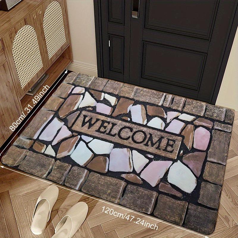 Spring Floral Style Floor Mat Entrance Door Mat Bedroom Carpet