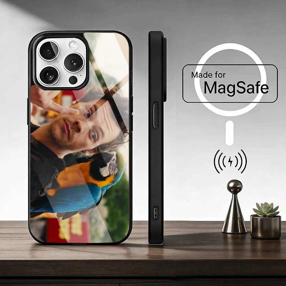 Singer Harry S-Styles Phone Case For iPhone17,16,15,14,13,12,11 Plus,Pro Magnetic with Magsafe Wireless Charging