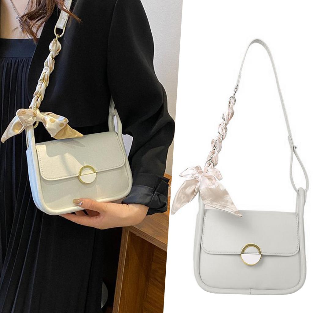 Damen Kleine Schultertasche Kleine Geldbörse für Damen Unterarmtasche mit Kettenriemen Rechteckig Beige