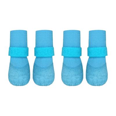 4pcs/set Fashion Adjustable Non-Slip Dog Shoes Breathable Comfortable Dog Foot Cover Wear-Resistant Waterproof Dog Boots Winter