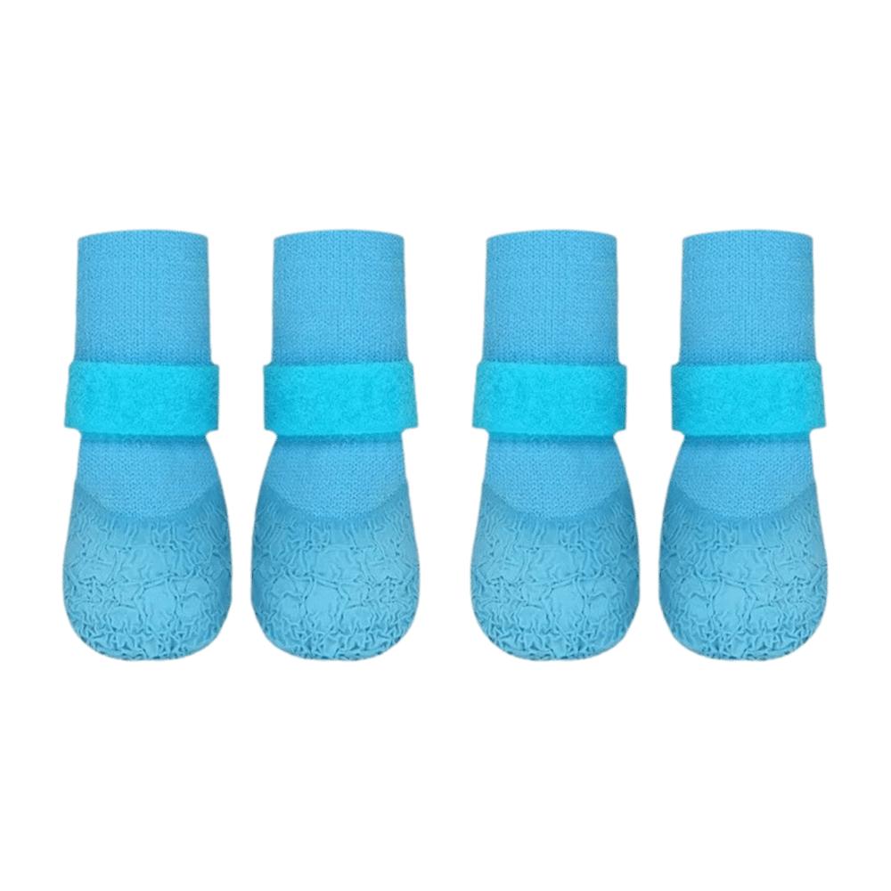 4pcs/set Adjustable Non-Slip Dog Shoes Wear-Resistant Waterproof Dog Boots  Indoor Outdoor