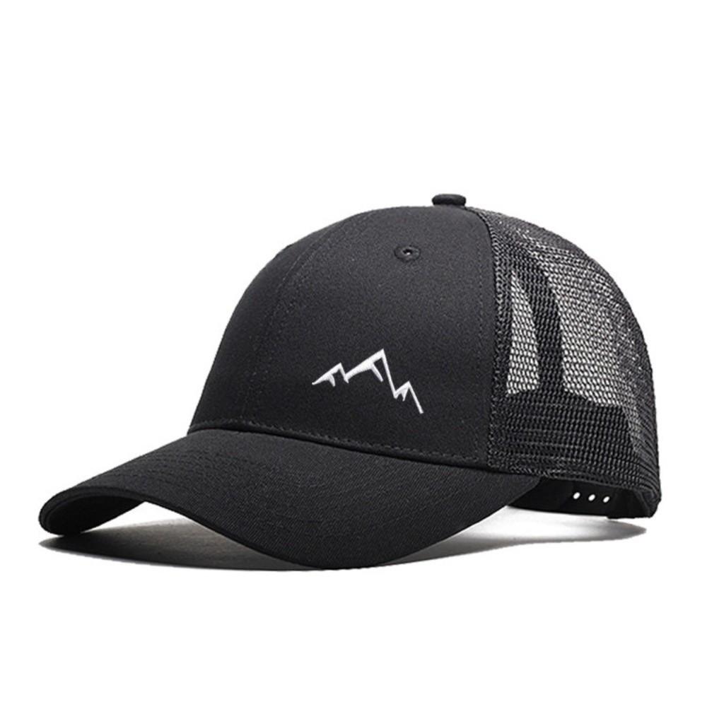 Breathable Mesh Baseball Cap Mountain Range Embroidery Hip Hop Hat Fashion Sunscreen Hat  Summer