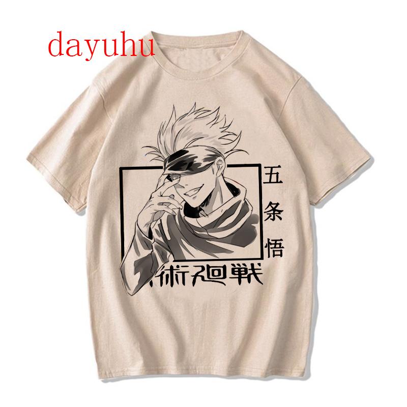 Harajuku Tshirt Unisexga Japanese Anime Jujutsu Kaisen T Shirt Gojo Satoru Tops Yuji Itadori Graphic Tees Cool Unisex Tshirt