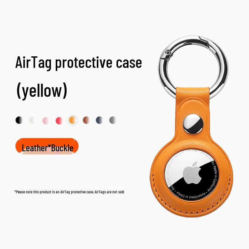 Apple AirTag 2nd Gen Leather Protective Keychain & Pet Collar Case