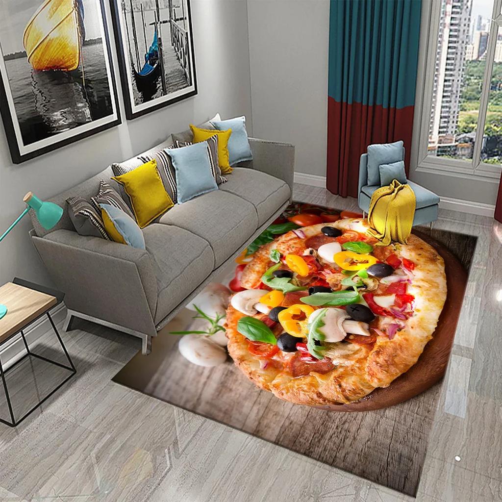 Vegetable Food Theme Carpet Doormat for Bedroom Kitchen Home Floor Decor Living Room Carpet Hallway Bathroom Anti-slip Area Rug