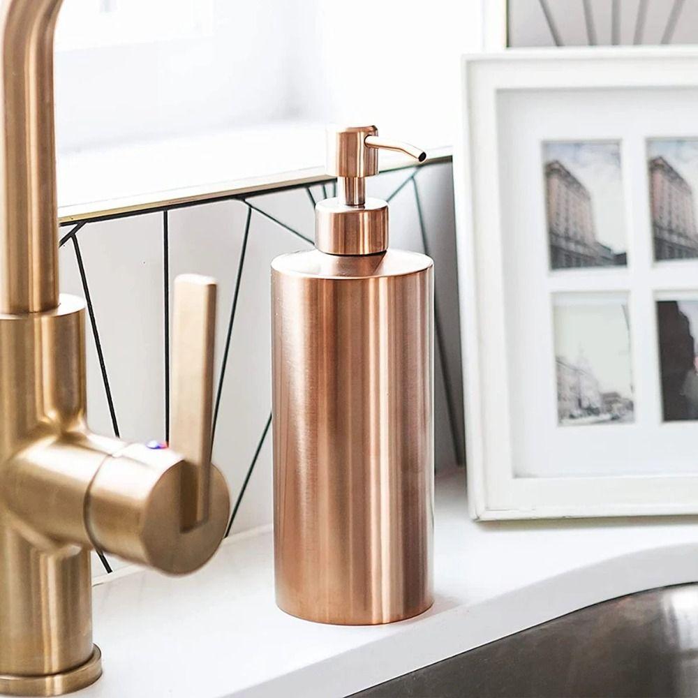 Nerezový dávkovač mýdla Kovová pumpička Pumpička na pleťové mléko Láhev na pleťové mléko na ruce Láhev na gel Koupelna