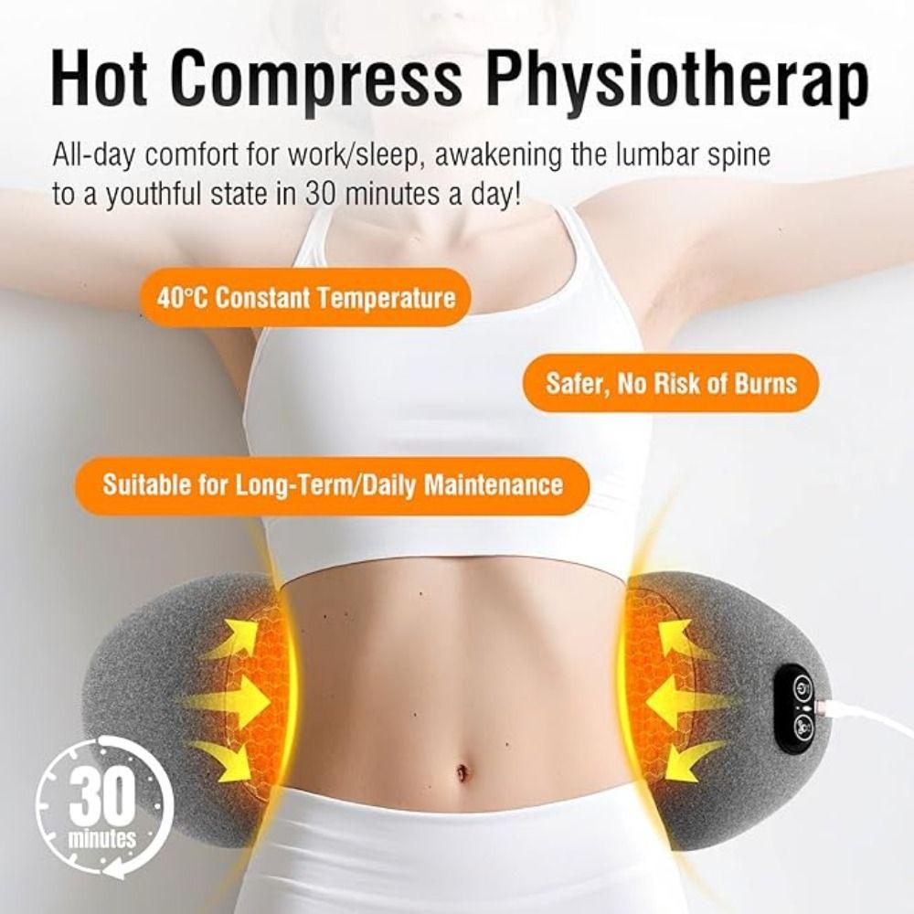 Vibrating Massage 3-in-1 Back Massager Heating Function Lower Back Massager  Car Use