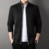 Men's Stand-up Collar Knit Sweater Autumn Winter Cardigan Tops Korean Slim Solid Color Sweatercoat Jacket