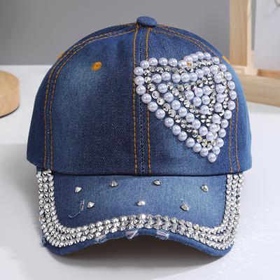 Women's Baseball Cap Rhinestone Fashion Versatile Summer Sunscreen Shade Sun Hat Diamond Stage Cap