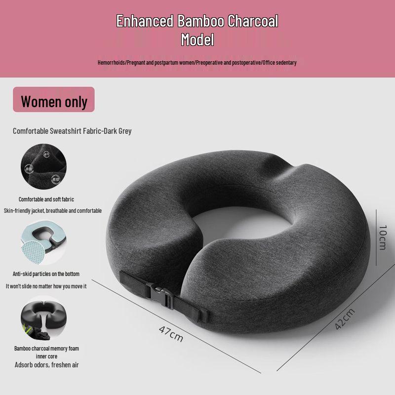 Memory Foam Hemorrhoid Relief Cushion - Round, Universal, and Ideal for Long Sitting