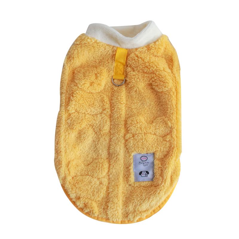 Pet Apparel: Autumn/Winter Fleece Clothes for Dogs & Cats with Traction Buckle.