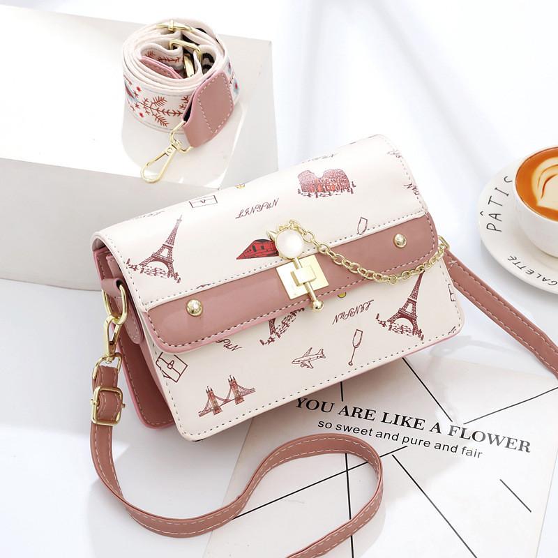 Fashion Pu Crossbody Purse With Embossed Prints And Inner Pockets For Casual Wear