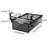Under-Desk Drawer with Rod, Invisible Storage Box under the Desk, Workstation Transformation Tool, Student Desk Side Shelf