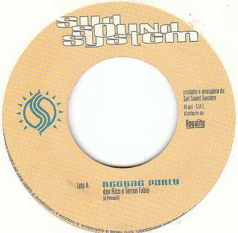 

7inch Record SUD SOUND SYSTEM Reggae Party NONE Royality Record 2000 UK Reggae Ska Dub Used