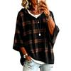 2026 European & American Women's Knit Hooded Drawstring Sweatshirt Sweater - New Style Woolen Loose Fit