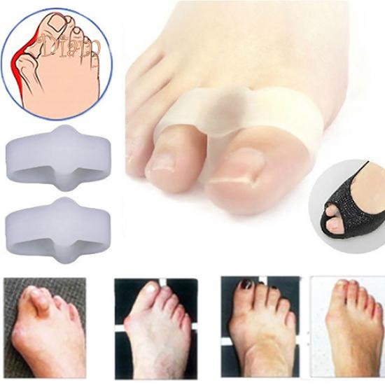 FS 2 Pcs Soft Silicone Toe Straightener Separator Bunion Corrector Pain Relief Caring