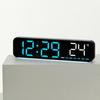 Creative RGB Color-Changing LED Wall Clock 6651R - Multifunctional Digital Display for Living Room