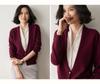 Cashmere Women's V-neck Two-tone Faux Layered Knit Sweater Cardigan for Autumn/Winter 2025