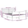 VidaXL Cadre de lit avec tête de lit 120x200 cm bois de pin massif, sommier, cadre de lit double, cadre de lit en bois 3307047