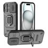 For iPhone 17 Case PC+TPU Kickstand Phone Protector with Lens Cover