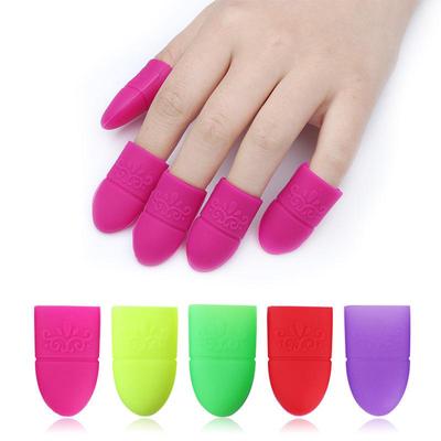 Nail Polish Remover Soak Off UV Gel Nail Art Remover Reusable 5Pcs Silicone Nail Remover Clip