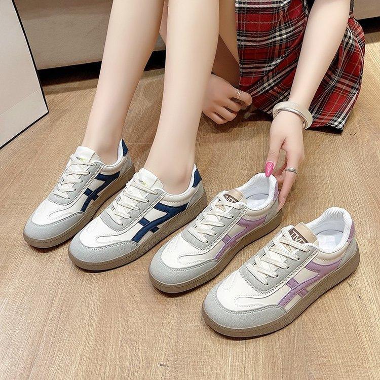 Large Size Casual Matte Board Shoes Women's Autumn New Sports Versatile Retro Single Shoes Student Board Shoes German Training Shoes Women's Shoes