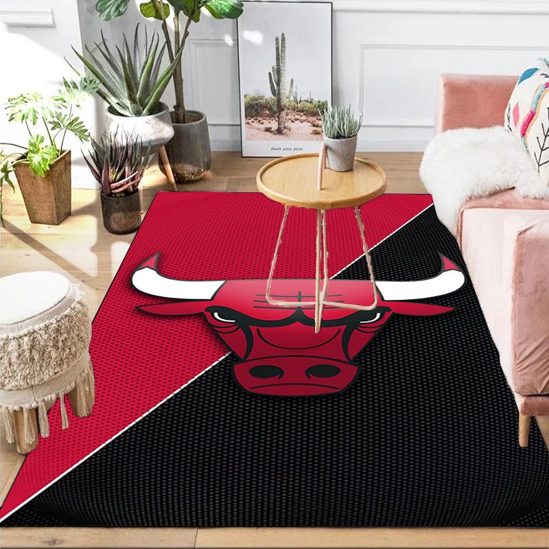 Red Bulls Basketball Area Rug Suitable for Indoor And Outdoor,Carpets for Kitchens, Homes, Offices, Living Rooms,Home Decor,Christmas Gift