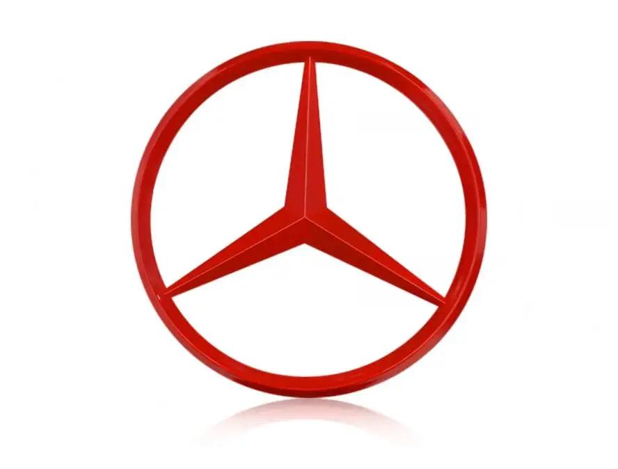 

70mm 3D Metal Car Styling Emblem for Mercedes Benz E C G M S A B Class W176 W204 W212 GLC CLA W168 W202 Hood Badge Decor Sticker червоний