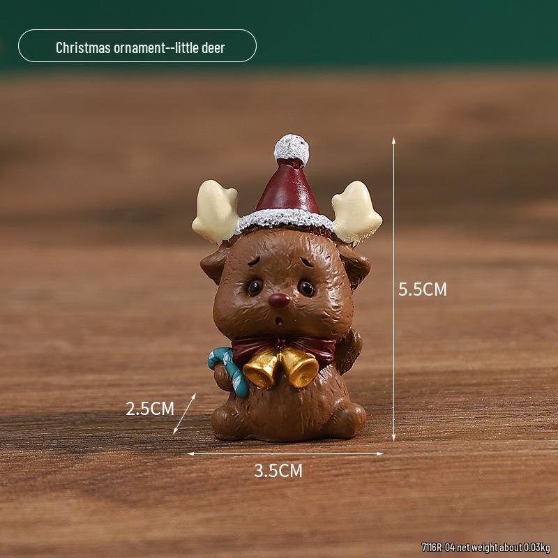 Mini Cute Animal Christmas Tree Ornaments and Santa Decorations