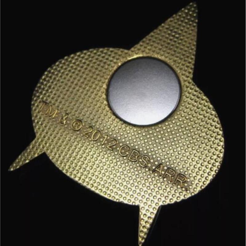 Přibližně 5 cm Star Trek Nová generace Kostým Magnetický odznak komunikátoru Špendlík Kovová figurka Hračky NOVÉ