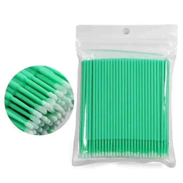 Lot de 100 micro-brosses jetables durables pour extensions de cils, applicateurs de colle pour cils, coton-tige de nettoyage, outils de maquillage