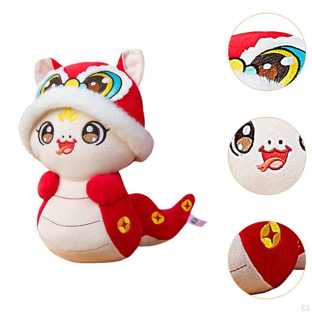 Chinese Year Snake Plush Toy Lucky Mascots 20cm Festival Decorations Doll Lunar