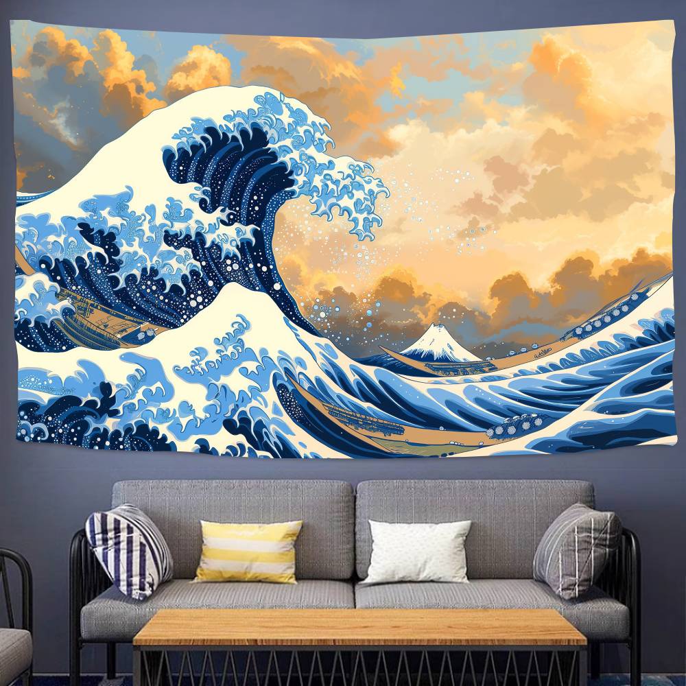 Great Wave Kanagawa Photography Backdrops Photo Wallpaper Background Paper Props For Photo Studio Shoot Product