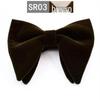 Men's Large Double Layer Velvet Bow Tie - Solid Color Fashion Statement