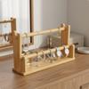 Suport de afișare din lemn pentru brățări Construcție robustă din lemn Suport pentru bijuterii Design deschis 2 nivele