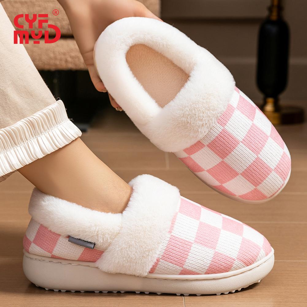 

Тапочки из пены с эффектом памяти женские текстильные на танкетке подошва ТПР теплые домашние туфли зимние мягкие удобные 44-45 розовый