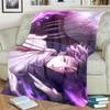 Warm Jujutsu Kaisen Print Blanket Soft Flannel for Bedrooms, Sofas, Beds, Chairs, Picnics, Travel