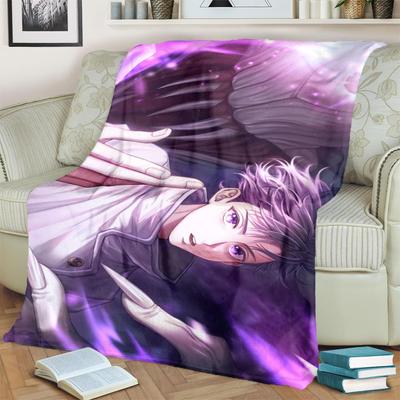 Warm Jujutsu Kaisen Print Blanket Soft Flannel for Bedrooms, Sofas, Beds, Chairs, Picnics, Travel