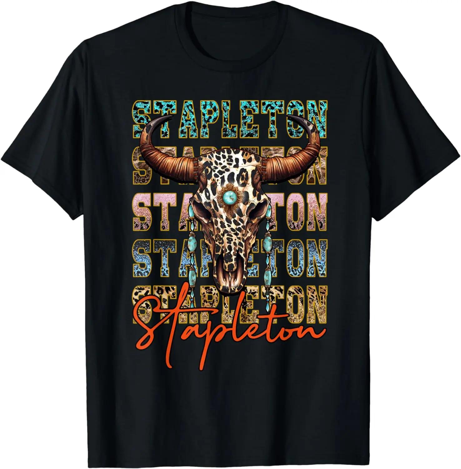 

Винтажная футболка Stapleton Cow & Leopard с эффектом потертости, музыка кантри 80-х XXXXXL чёрный