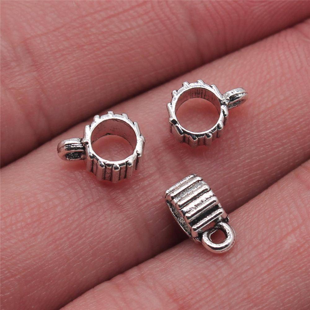 20pcs Bails Beads Connector Charms Jewelry Findings DIY Bails Beads Charms Connector Wholesale Antique Silver Color