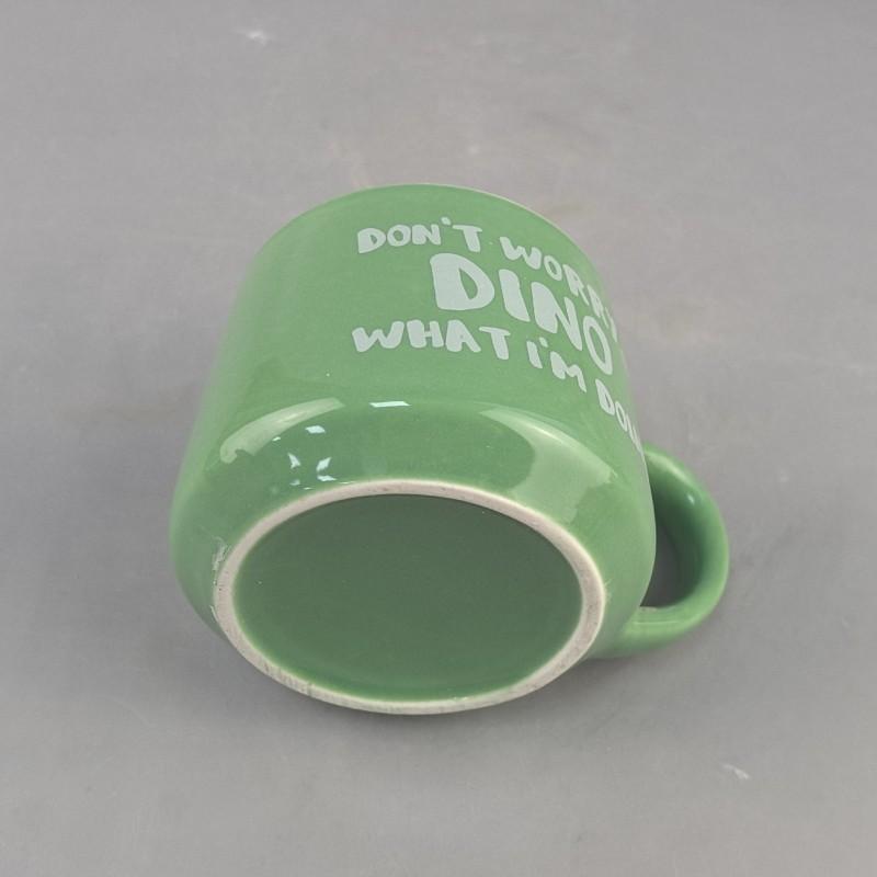 Cute Cartoon Dinosaur Ceramic Mug 300ml Green Coffee Cup With Handle Kids Adults Home Use