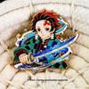 Demon Slayer Nezuko & Tanjiro Metal Brooch: Japanese Cute Magnet Ornament