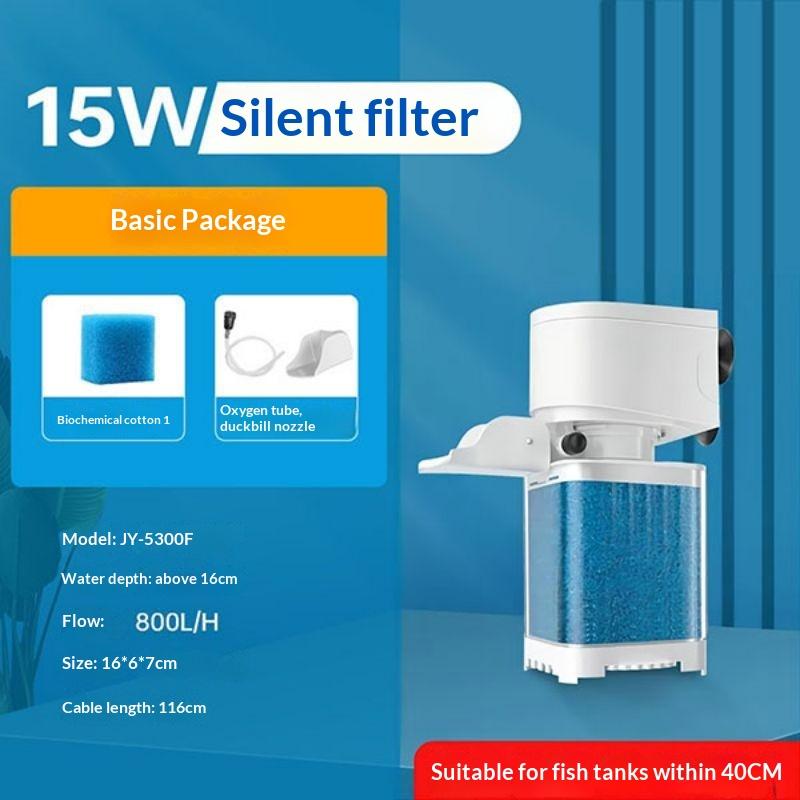 All-in-One Aquarium Filter Pump, 6 Functions for Clean Water & Oxygen, Silent Internal Filter Aerator Wave Maker, 220V