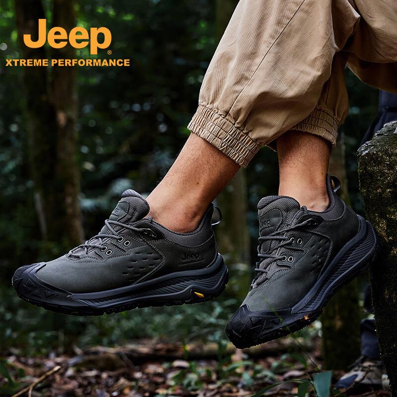 

Jeep Men s Outdoor Anti-Slip Leather Hiking Shoes 40
