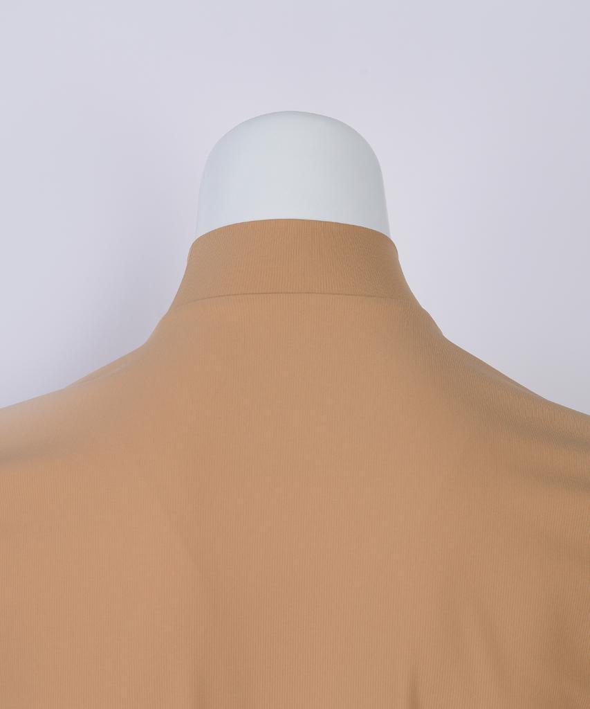 CREVE9 Mock Neck Logo Point Short Sleeve T-Shirt Bg