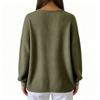 Women's Casual Printed Button Long Sleeve Sweatshirt