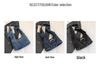 Denim Crossbody-Tasche mit Nieten, ein Schultergurt - Vielseitig, Mehrere Taschen, Große Kapazität Handtasche