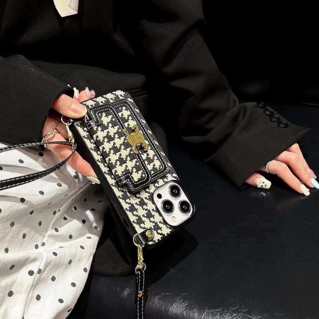 Funda bandolera para teléfono y tarjetero para Apple 15 Pro Max/14 Pro para mujer - Protectora con monedero y ranura para tarjetas.