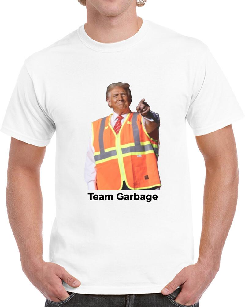 Trump Team Garbageman T-Shirt - New Funny Political Satire Tee, Anti-Trump Humor XL
